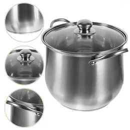 Double Boilers Stainless Steel Pot With Lid Home Cooking Pots Soup Household Kitchen Ramen Milk