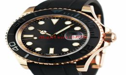 High Quality men watch 116655 rubber strap Ceramics Bezel Sapphire Automatic Mechinacal Wristwatch Mens Yacht Fashion Watches Wris7145040