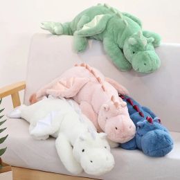 Dolls Dragon Plush Toy Soft Toy Stuffed Animal Big Flying Wings Dinosaur Throw Pillow Home Decor Doll Peluche Kids Toy Birthday Gift