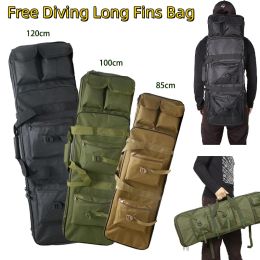 Packs Diving Long Fins Bag Large Free Diving Equipment Backpack Waterproof Outdoor Tactics Gun Handbag for Diving CS Hunting Fishing