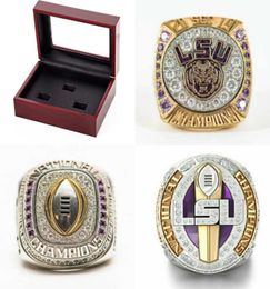 LSU 2019 2020 Geaux Tiger s National Orgeron College Football Playoff SEC Team s ship Ring Fan Men Gift Wholesale9299324