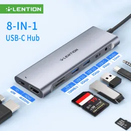 Hubs 8 In 1 USBC Hub 4K60Hz Type C to HDMI Adapter for MacBook Pro Air, iPad M1/M2 DP, 60W PD,SD/TF, RJ45 USB C Hub Docking Station