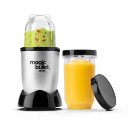 Juicers Mini 14 oz. Compact Personal Blender Silver/Black, Cross Blade is Made from Stainless steel and Cups are Made BPAFree Plastic