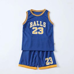 Clothing Sets Fashion Basketball Clothes Set Boys Children Summer Suit Sportswear Girl Short Sleeved Two-Piece Streetwear