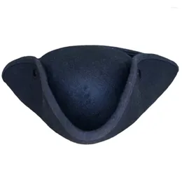 Berets Fashion Tricorne Hat Cosplay Pirate Stage Performances Cocked Party Wear