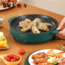 Multicookers Multifunction Electric Frying Pan Household Barbecue Steak Fish Frying Pan Skillet Nonstick Cooking Machine For Kitchen Camping