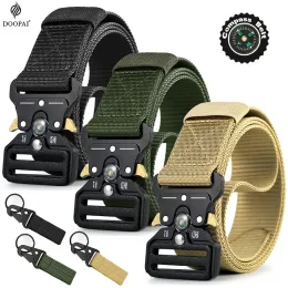 Accessories Doopai Men's Belt Army Outdoor Hunting Compass Tactical Multi Function Combat Survival Marine Corps Canvas Nylon Belts