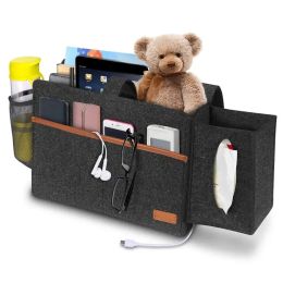 Bags Bedside Bunk Bed Organiser Felt Hanging Storage Bag with Tissue Box and Water Bottle Pocket