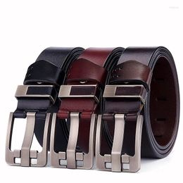 Belts 1 Pcs Luxury Genuine Cow Leather Belt High Quality Pin Buckle Male Jeans Girdle For Cowboy Leisure Pants Men Vintage Waistband