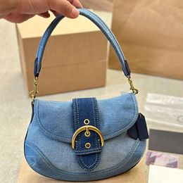 Denim Vintage Designer Shoulder Bag Women Tote Bags Handbag Travel Bag Carryall Old Flower Underarm Bag Print Purse Backpack Gold Hardware Pouch Messenger Purses