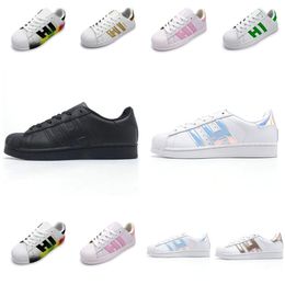 2024 Designer shoes Shell Casual Shoes Men Women Sneakers Fashion Trend stripe Flat Leather shell-toe shoes Running Shoes 36-45