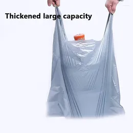 Storage Bags Carry-Out Plastic Bag-Silver Plain T-Shirt Bag Thickened High Load-bearing