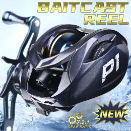 Accessories PROBEROS Fishing Baitcasting Reel Metal Spool 8kg Max Drag Force 7.2:1 Speed Ratio 18 Gear Magnetic Brakes Casting Fishing Reel