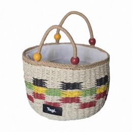 spring New Wooden Fruit Weaving Tote Handmade Fruit Picnic Basket Woven Vacati Bag K6pn#