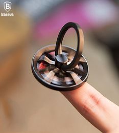 Gyro Finger Ring Holder Baseus Hand Spinner Rotary Rotation Metal Mobile Phone Holder Stand For iPhone Samsung Phone Ring Holder7311654