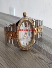 luxury Selling Women039s Watch luxury 26 mm 31mmLadies DATE JUST 178383 Diamond Bezel White Pearl Mother with Diamonds Classic 4162136