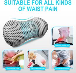 Pillow Lumbar Support 4D Breathable Mesh Foam Memory Ergonomic Streamlined For Car Seat Office Chair