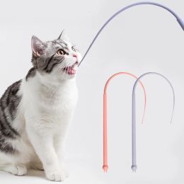 Toys Simulated Mouse Tail Cat Toy Cat Teaser Funny Stick Silicone Long Tail Pet Interactive Toys for Cats Hunting Pet Products toy
