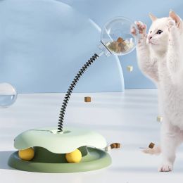 Toys Supet Cat Toy Spring Turntable Food Leakage Device Cat Teaser Pet Supplies