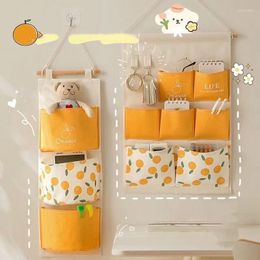 Storage Bags 3/7 Grid Bag Wall Mounted Closet Door Wardrobe Organizer Multi-Pocket Pouch Hanging Cosmetic Toy Sundries Container