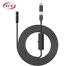 Cameras Endoscope Camera Direct Connect with IPhone TYPEC Android Phones HD1080P 8MM/5.5MM 2IN1Pipe Inspection Borescope Waterproof LED