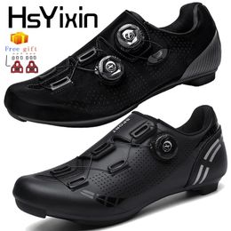 Sêni de bicicleta de montanha masculina Sapatos de ciclismo de ciclismo feminino Cicling Sênus Anti-SLIP Sapatos de treinamento de estrada 240417