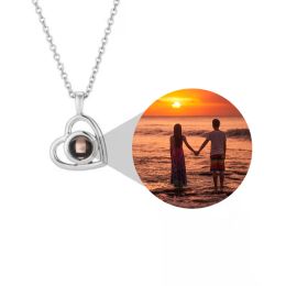 Necklaces Customised Photo Projection Necklace Mother's Day Mum Gift Lover Personalised Picture Name Memory Jewellery Birthday Gifts