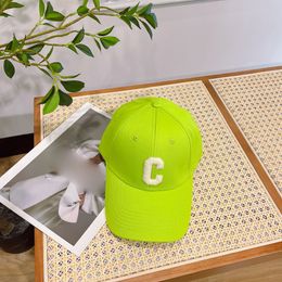 Letter Embroidered Baseball Cap Big C Simple Casquette Women's Snapback Caps Candy Colour Fashion Beach Hats Men's Esports Designer Hat