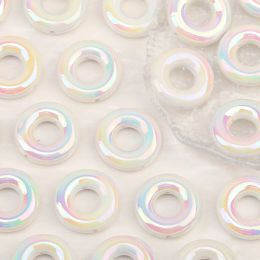 Beads Cordial Design 100Pcs 25*25MM DIY Beads Making/Hand Made/Jewelry Findings & Components/Loop Shape/Aurora Effect/Acrylic Bead