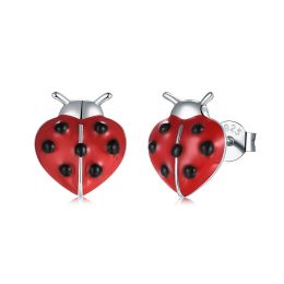 Earrings 925SterlingSilver Cute Ladybug Stud Earrings for Women Hypoallergenic Jewellery Birthday Mothers Day Gift for Teen Girl Daughter