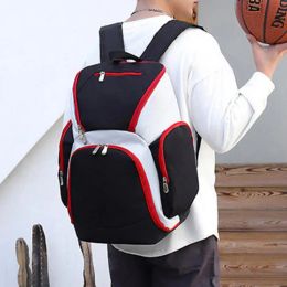 Backpacks Basketball Backpack Large Capacity With Separate Ball Holder Smooth Zipper Multi Compartments Splash Proof Youth Large Sport Bag