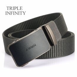 Belts Fashion Nylon Belts for Men 3.4cm Width Metal Automatic Outdoor Sport Multifunctional Tactical Designer Men's Belt Cowboy