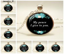 Bible Verses Glass Dome Pendant Necklace God Scripture Quote Jewelry Christian Christmas Jewelry Mother Sister Anniversary Gifts5434067