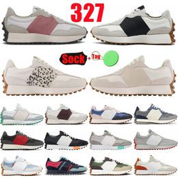 327 Running Shoes outdoor trainers Women Mens Leopard Print Designer Sneakers Fashion Skateboard Black White Khaki Casual Shoes Multi-Color Sports trainers