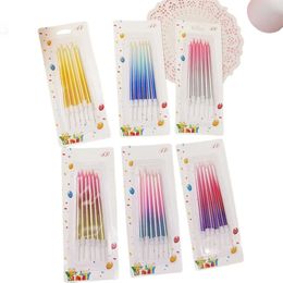 Birthday Happy Candles Thread Creative Handmade Long Rod Colorful Cake Party Candle Decoration Children Celebration