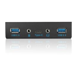 Hubs Internal USB 3.1 Gen 1 Type C + 2 x USB 3.0 Port Hub Front Panel w/ HD Audio Mic Jack for Desktop PC Case 3.5" Floppy Bay Mount