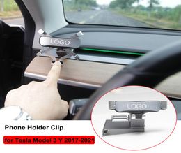 Clip Holder For Tesla Model 3 Y 2017 2018 2019 2020 2021 Car Air Outlet Mount Smartphone Mobile Phone Holder Cradle Stable8156828