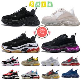 Designers Crystal Bottom 17w Mens Women Casual Shoes Newests Dad Platform Luxury Triple S Black White Red Blue Brand Tennis Paris Flat Multi-color Trainers Sneakers
