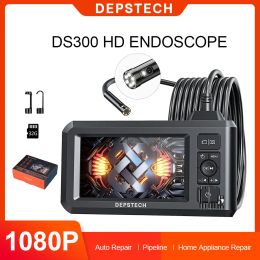 Cameras DEPSTECH 1080P Endoscope 7.9mm Dual Lens | 5.5mm Single Lens 4.3inch Screen Inspection Camera Hard Cable IP67 Endoscopic for Car