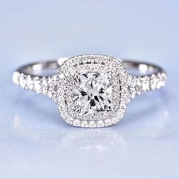 2023 Fashion brand rings for women top designer S925 sterling silver women's ring luxury full diamond engagement ring woman V246g