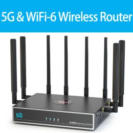 Routers Unlocked SDX62 5G WiFi 6 CPE WiFi Router International Version Dual WiFi Band 2.4/5.8GHz 5G 4G Sim Card LTE Cat16/18 Mesh Modem