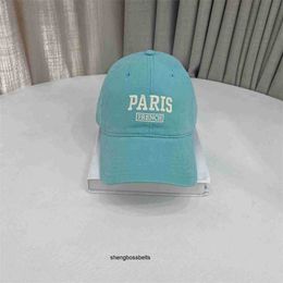 24 double printed Paris Korean B version embroidered letter soft top PARIS duck tongue for women with small face easy to wear baseball cap trend