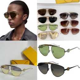 New mens and womens metal frame light Coloured decorative mirror designer high quality pilot sunglasses luxurious top level original packaging box LW40108U YXVX