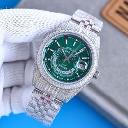 Luxury fashion automatic men watch movement mechanical sports design 41mm top diamond inlaid business sports wristwatch gift box