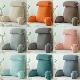 Pillow 1PC Reading With Armrests And Round Pearl Cotton Inner Core Detachable Multifunctional Big Waist 75x40x58cm