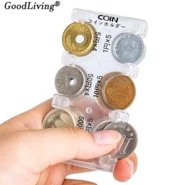 Bags 1PCS Coin Collection Purse Wallet Organiser Holder For Car Coin Changer Holder Mini Japan Coin Dispenser Plastic Storage Box