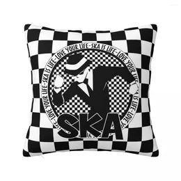 Pillow Decorative Covers 2 Tone Ska Checkerboard Accessories Home Two Music Ska- Check Rocksteady Case Cover