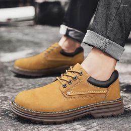 Casual Shoes Oxford For Men Genuine Leather Derby Lace Up Round Toe Platform Thick Outsole Cow Tooling
