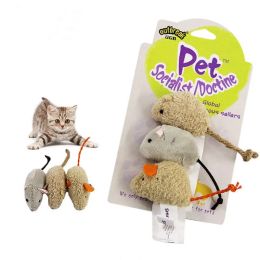 Toys 3Pcs New Plush Simulation Mouse Cat Toy Bite Resistance Plush Mouse Cat Scratch Interactive Mouse Toy Palying Toy For Cat Kitten