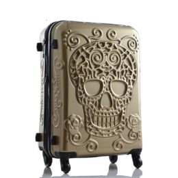 Luggage Personality Fashion 20/24/28 Inch Rolling Luggage Durable And Comfortable Brand Travel Suitcase Original 3D Skull